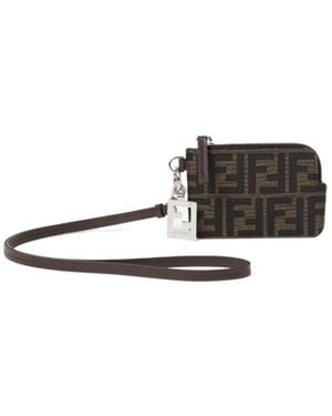 Fendi Ff Zucca Jacquard Card Holder - White