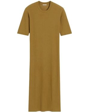 Ami Paris Short-Sleeve Midi Dress - Green