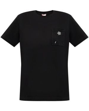 KENZO Logo Embroidered T-Shirt - Black