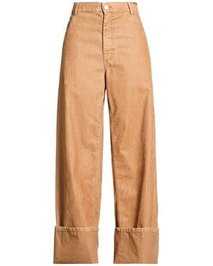 Marni Solid Color Casual Pants - Natural