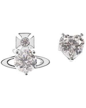 Vivienne Westwood Asymmetrical Earrings - White