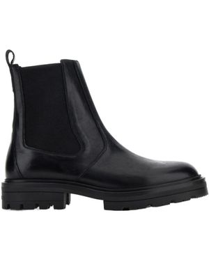Hogan H673 Round-Toe Chelsea Boots - Black