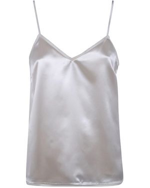 Fabiana Filippi V-Neck Camisole Lingerie Top - Grey