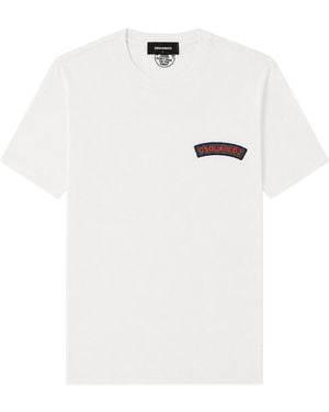 DSquared² Logo Patch T-Shirt - White
