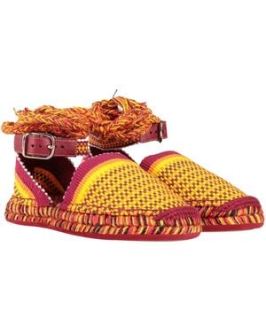 Chloé Multicolored Sandals With Jute Soles - Orange