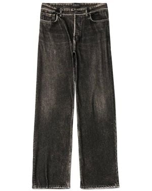 Balenciaga Trompe L'Œil Oversized Jeans - Grey
