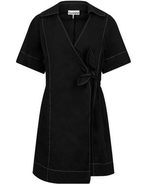 Ganni Mini Wrap Drss - Black
