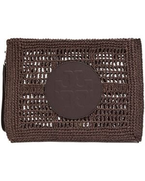 Tory Burch Handmade Crocheted Clutch - Brown