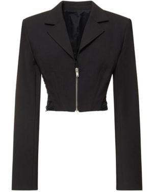 Dion Lee Wool Blend Interwoven Casual Jacket - Black