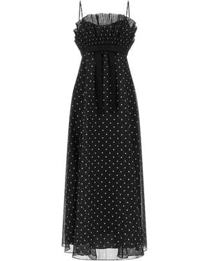 Zimmermann Trailblazer Polka Dot Midi Dress - Black
