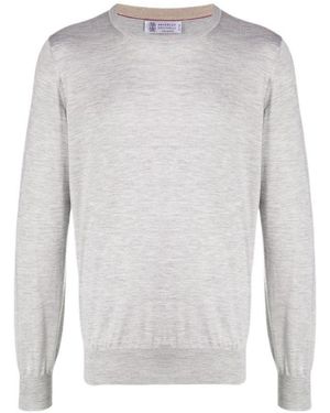 Brunello Cucinelli Crewneck Knitted Jumper - Grey