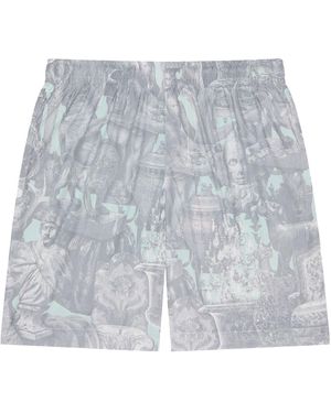 Givenchy Statue-Print Swim Shorts - Grey