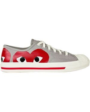 COMME DES GARÇONS PLAY Simple Canvas Shoes - Red