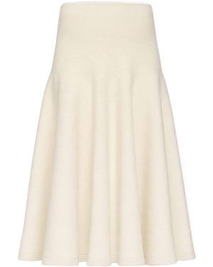 Alaïa Alaïa Knit Flare Skirt - Natural