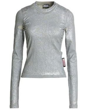 DIESEL Solid-Color Long-Sleeved T-Shirt - Blue