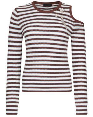 Liu Jo Striped Cut-Out Sweater - Multicolor
