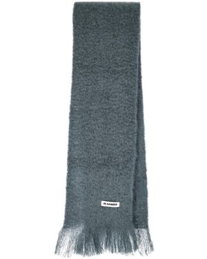 Jil Sander Fringed Brushed Scarf - Black