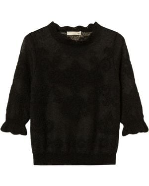 Twinset Jacquard Alpaca Blend Sweater - Black