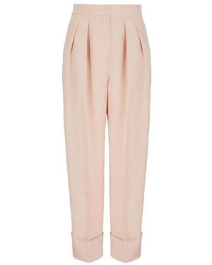 Giorgio Armani Mid Rise Glitter Detailed Trousers - Natural