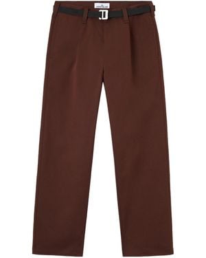 Stone Island Stretch Gabardine Chino Trousers - Brown