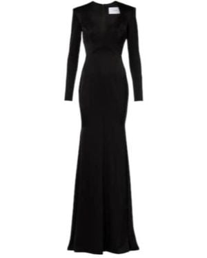 Alex Perry Satin Crepe Gown - Black