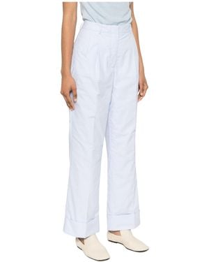 Officine Generale Willow High-Waist Straight Trousers - White
