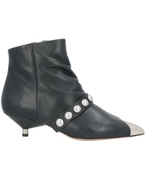Isabel Marant Leather Ankle Boots - Black