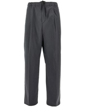 Herno Drawstring Pleated Trousers - Grey