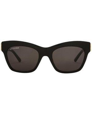 Balenciaga Thick-Frame Cat's Eye Sunglasses - Black