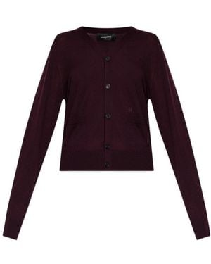 DSquared² Long Sleeve Cardigan - Purple