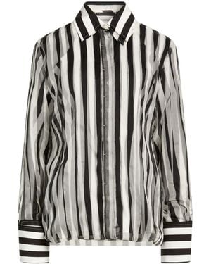 Sportmax Striped Yarn Long Sleeve Shirt - Black