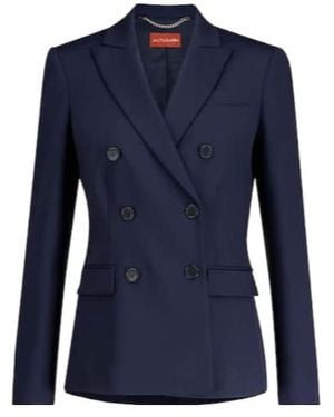 Altuzarra Stretch-Wool Blazer - Blue