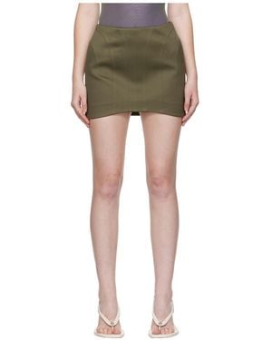 Mugler Corset-Detailing Skirt - Green