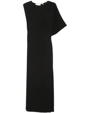 Christopher Esber Draped-Sleeve Cut-Out Gown Maxi Dress - Black