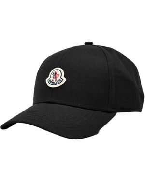 Moncler Logo Patch Hat - Black