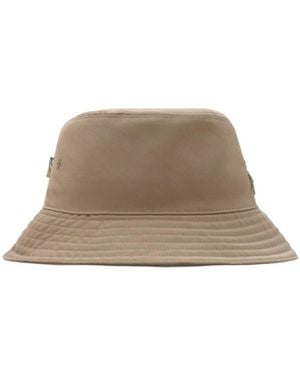 Burberry Equestrian Knight-Detail Bucket Hat - Brown