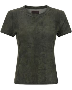 Stouls Suede-Finish T-Shirt - Green