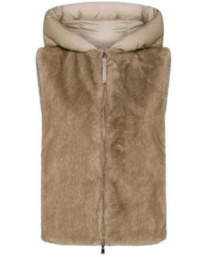 Seventy Hooded Zip-Up Vest - Natural