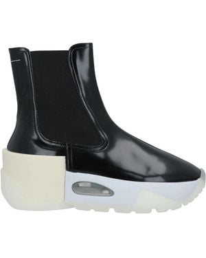 MM6 by Maison Margiela Minimalist Solid Colour Wedge Shoes - Black
