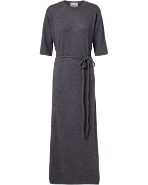 Lisa Yang Tilde Belted Cashmere Maxi Dress - Gray