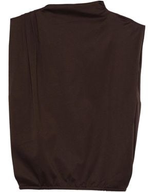 Soeur Ruffled-Trim Tank Top - Brown