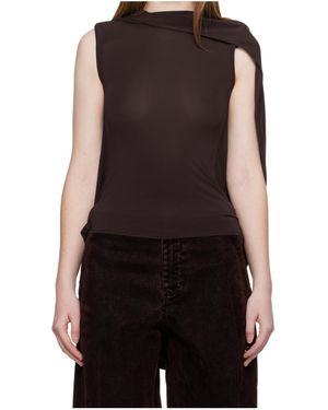 Jean Paul Gaultier Double-Layered Pleated Top - Black