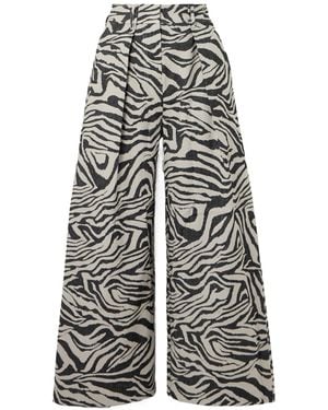 Ulla Johnson High-Waisted Casual Trousers - Grey