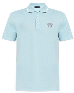 Versace Short-Sleeved Polo Shirt - Blue