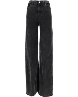 Dondup Logo Patch Straight-Leg Pants - Black