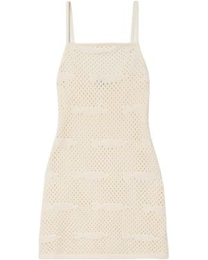 STAUD Rio Crochet Mini Dress - Natural