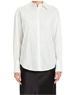 Twinset Button-Down Long-Sleeved Shirt - White