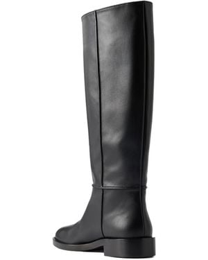 Gianvito Rossi Riding Leather Knee-Height Boots - Black