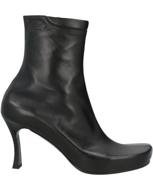 Balenciaga Solid Colour Ankle Boots - Black