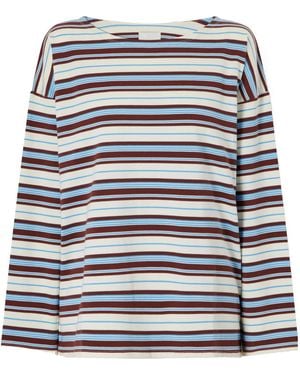 Posse Nadine Striped Cotton-Jersey Shirt - Multicolour